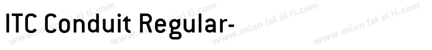 ITC Conduit Regular字体转换